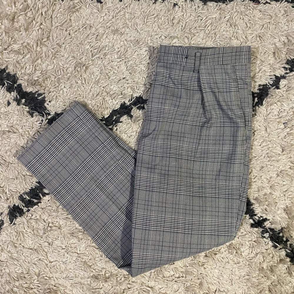 Acne Studios Houndstooth Plaid Preppy Business Casual Ankle Pleat Pants size 48